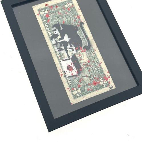 WhyCreationz (XX-XXI) - Banksy Monkey Dynamite x Dollar Art, Antiek en Kunst, Kunst | Schilderijen | Modern
