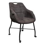 MX Sofa Eetkamerstoel Promise | Antraciet | Microvezel stof, Ophalen, Nieuw, Industrieel