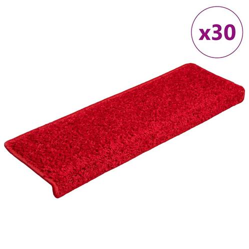 vidaXL Trapmatten 30 st 65x21x4 cm Rood Rechthoekige Rand, Doe-het-zelf en Verbouw, Ladders en Trappen, Nieuw, Verzenden