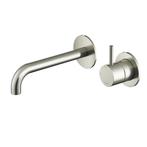 Wastafelmengkraan Hotbath Archie Inbouw Gebogen 18 cm RVS, Ophalen of Verzenden, Nieuw, Chroom, Kraan