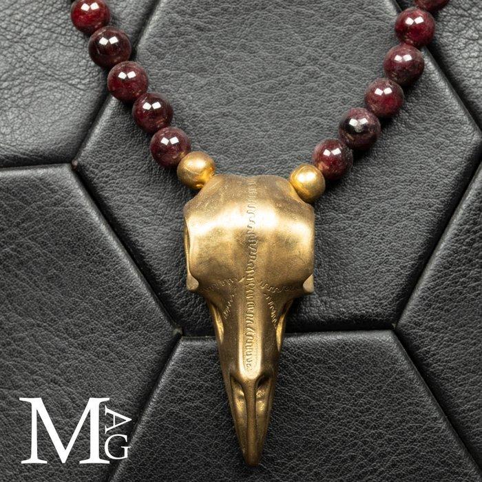 Donkere Herauten – Schedel­talisman - Kraai - Hoogte: 550 mm, Verzamelen, Mineralen en Fossielen