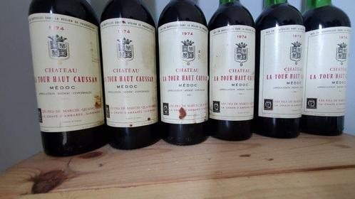 1974 Chateau la Tour Haut Caussan - Médoc - 6 Flessen (0.75, Verzamelen, Wijnen