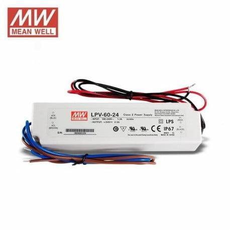 Led Driver 24VDC 60W IP67 (niet dimbaar), Tuin en Terras, Buitenverlichting, Nieuw, Led, Aluminium, Verzenden
