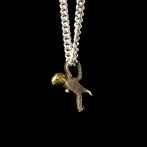 Oud-Romeins Zilver Legionary Aquila amulet hanger met gouden, Sieraden, Tassen en Uiterlijk, Antieke sieraden