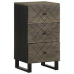 vidaXL Dressoir 40x33x75 cm massief mangohout zwart, Huis en Inrichting, Woonaccessoires | Cd- en Dvd-rekken, Verzenden, Nieuw