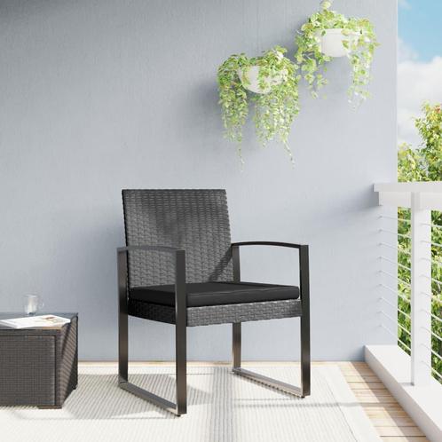 vidaXL Tuinstoelen 2 st polypropeen rattan donkergrijs, Tuin en Terras, Tuinstoelen, Nieuw, Kunststof, Verzenden