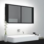vidaXL Badkamerkast met spiegel en LED 90x12x45 cm acryl, Verzenden, Nieuw