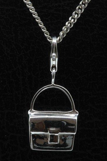 Zilveren Handtas hanger en/of bedel, Sieraden, Tassen en Uiterlijk, Bedels, Verzenden