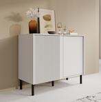 Meubella | Dressoir wit 100cm | Kast met 2 deuren, Huis en Inrichting, Kasten | Dressoirs, 100 tot 150 cm, Verzenden, Nieuw, Modern