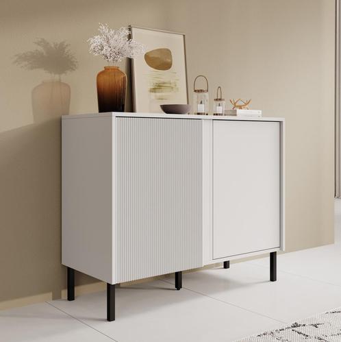 Meubella | Dressoir wit 100cm | Kast met 2 deuren, Huis en Inrichting, Kasten | Dressoirs, 25 tot 50 cm, Nieuw, 100 tot 150 cm
