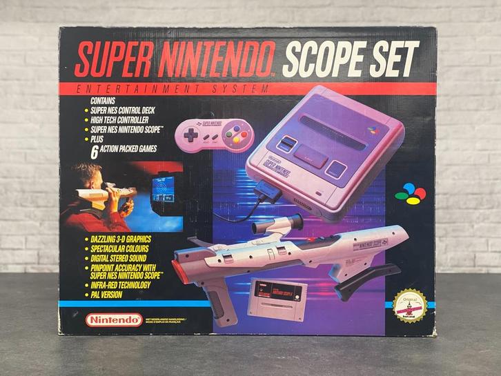 Super Nintendo Starter Pack - Scope Set [Complete], Spelcomputers en Games, Spelcomputers | Nintendo Super NES, Zo goed als nieuw