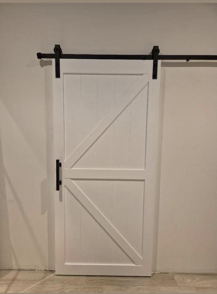 Binnendeur, schuifdeur, barnwooddeur (met railsysteem), Doe-het-zelf en Verbouw, Deuren en Horren, Schuifdeur, Nieuw, Glas, Hout
