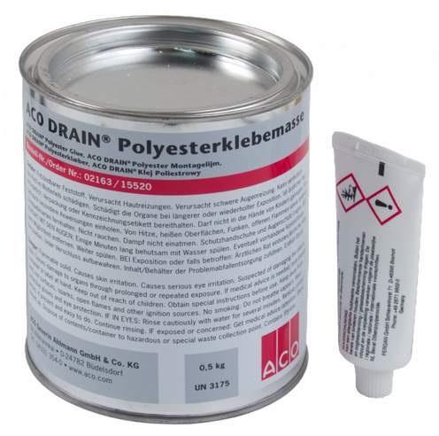ACO polyesterlijm P1408 0,5 kg. (2-comp.), Doe-het-zelf en Verbouw, Buizen en Afvoer, Ophalen of Verzenden