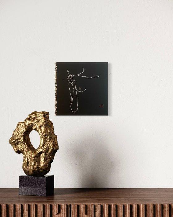 Airiau Léa - Borduurwerk - 30 cm - 30 cm - partij, Antiek en Kunst, Kunst | Designobjecten