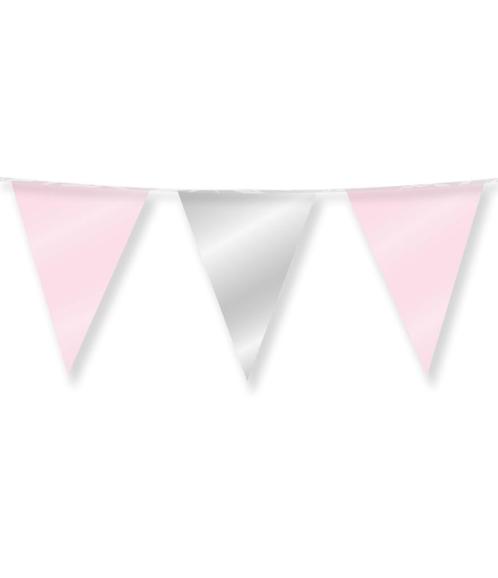 Roze Zilveren Slinger 10m, Hobby en Vrije tijd, Feestartikelen, Nieuw, Verzenden