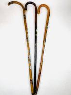 Wandelstok (3) - Metaal, Emaille, Hout - Vintage, Antiek en Kunst