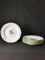 Meissen - Rosa rossa - 6 Piatti D. 24,5 cm - Eetservies (6)