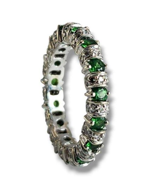 Ring - 14 karaat Witgoud, Prachtige 14K witgouden ring met, Sieraden, Tassen en Uiterlijk, Ringen