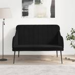 vidaXL Bankje 110x76x80 cm fluweel zwart, Verzenden, Nieuw, Stof, Minder dan 150 cm