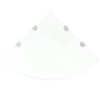 vidaXL Hoekschap met chromen dragers transparant 45x45 cm, Huis en Inrichting, Woonaccessoires | Wandplanken en Boekenplanken