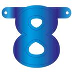 Banner letter 8 blauw | Nieuw! | Letterbanner, Hobby en Vrije tijd, Nieuw, Verzenden
