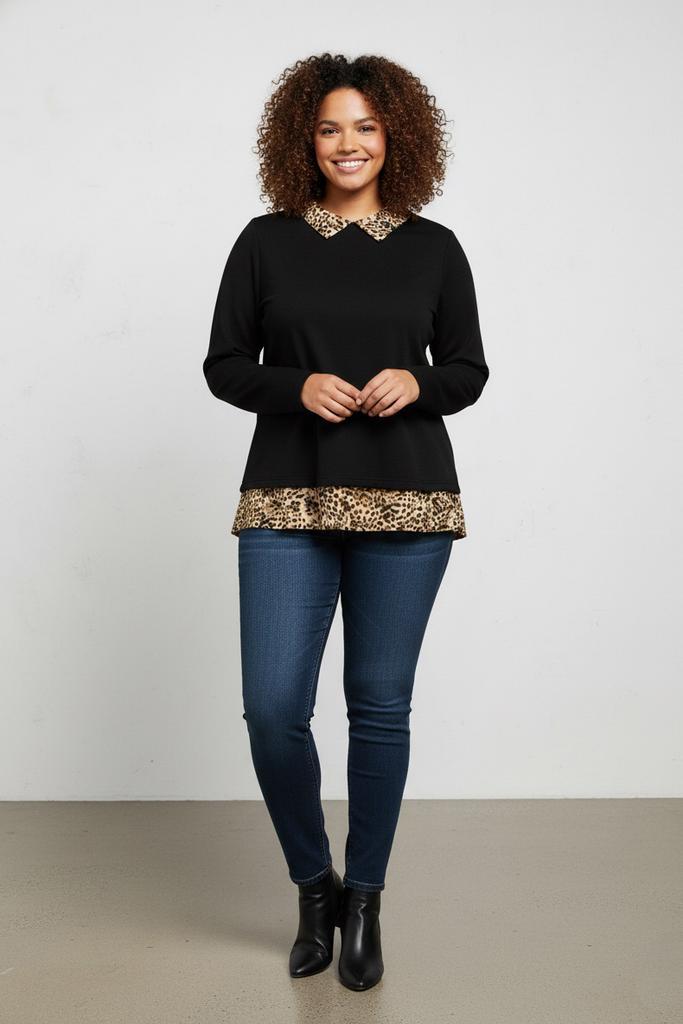 ONLY zwarte trui dierenprint kraag Maat:, Kleding | Dames, Truien en Vesten, Overige kleuren, Nieuw, Verzenden