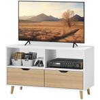 TRUUSK TV Kast Lowboard Met 2 Planken, Lade, 99 Cm Lang TV T, Verzenden, Nieuw