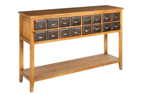 Console HERITAGE 125cm grenenhout nature - 44480, Huis en Inrichting, Kasten | Overige, Ophalen of Verzenden