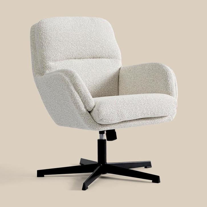 *WOONWINKEL* Kleine Fauteuil Beige Draaibaar, Huis en Inrichting, Fauteuils, Nieuw, Stof, Verzenden