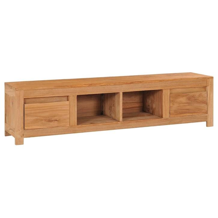 vidaXL Tv-meubel 115x30x35 cm massief teakhout, Huis en Inrichting, Kasten | Televisiemeubels, 25 tot 50 cm, Nieuw, Overige houtsoorten