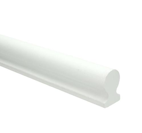 Trapleuning wit gegrond sleutelgat 40x60 mm 120 cm, Doe-het-zelf en Verbouw, Ladders en Trappen, Ophalen of Verzenden