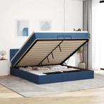 vidaXL Ottoman bed met matras 200x200 cm stof blauw, Huis en Inrichting, Slaapkamer | Bedden, Overige maten, 200 cm, Stof, Verzenden