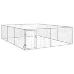 vidaXL Hondenhok voor buiten met deur 3x4x1 m gegalvaniseerd, Dieren en Toebehoren, Hondenhokken, Verzenden, Nieuw