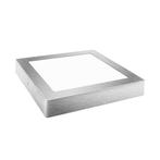 LED plafondlamp - opbouw vierkant - Neutraal wit - zilver -, Nieuw, Ophalen of Verzenden