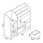 Kinderkast Lysekil open kast 100x93x30 cm oceaan motief [en., Verzenden, Nieuw