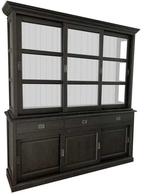 Buffetkast zwart Beverwijk 200cm, Huis en Inrichting, Kasten | Buffetkasten, Ophalen of Verzenden
