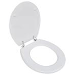 Toiletbril Wit MDF - Retourdeal - Universeel & Sterk!, Ophalen of Verzenden, Nieuw, Chroom, Toilet