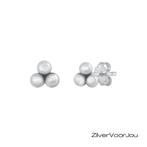 Zilveren trinity bal oorknopjes, Sieraden, Tassen en Uiterlijk, Oorbellen, Verzenden, Nieuw, Zilver