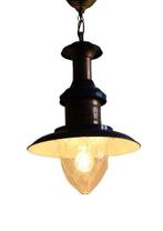 Plafondlamp - IJzer, Glas - Lampe marine, Antiek en Kunst