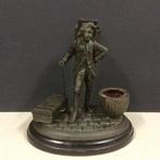 sculptuur, traveler - 16 cm - Brons gepatineerd spelter, Antiek en Kunst
