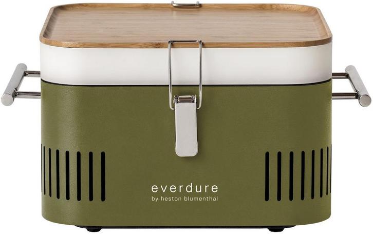 Everdure Cube houtskool barbecue - groen, Tuin en Terras, Houtskoolbarbecues, Nieuw, Verzenden