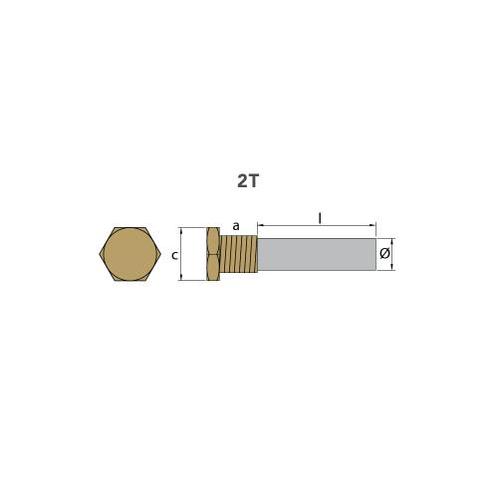 Volkswagen marine potlood anode Ø 14 L. 20 plug th.18x1,5, Watersport en Boten, Bootonderdelen, Motor en Techniek, Nieuw, Zeilboot of Motorboot