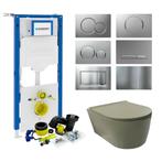 Geberit UP320 Toiletset Civita set49 Rimless Mat Legergroen, Ophalen of Verzenden, Nieuw, Overige typen
