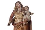 sculptuur, Madonna con Bambino Taglia Italiana del 600 -, Antiek en Kunst