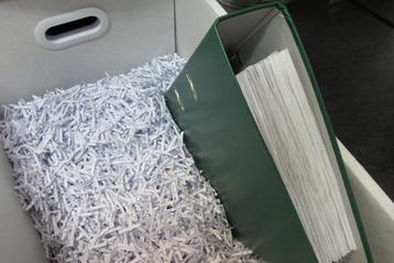 Archiefvernietiging Papierversnippering Administratie beschikbaar voor biedingen