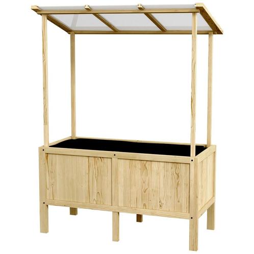 TRUUSK Verhoogd Houten Plantenbed Met Deksel 110x60x152cm Pl, Tuin en Terras, Bloembakken en Plantenbakken, Nieuw, Verzenden