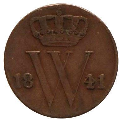 ½ Cent 1841-1843 Willem II ZFr, Postzegels en Munten, Munten | Nederland, Verzenden