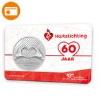 60 jaar Hartstichting penning in coincard, Postzegels en Munten, Munten | Nederland, Verzenden