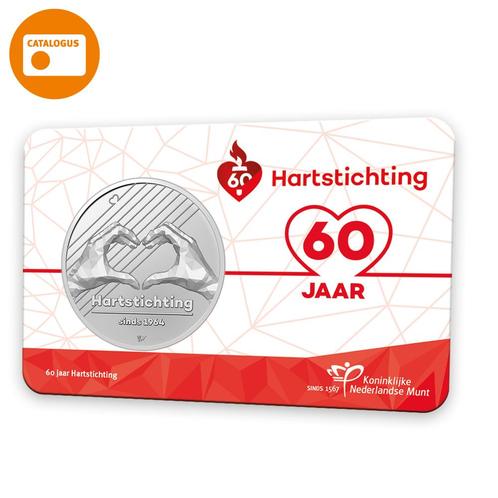 60 jaar Hartstichting penning in coincard, Postzegels en Munten, Munten | Nederland, Verzenden