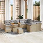 vidaXL 12-delige Tuinbankenset met kussens poly rattan, Tuin en Terras, Verzenden, Nieuw, Rotan